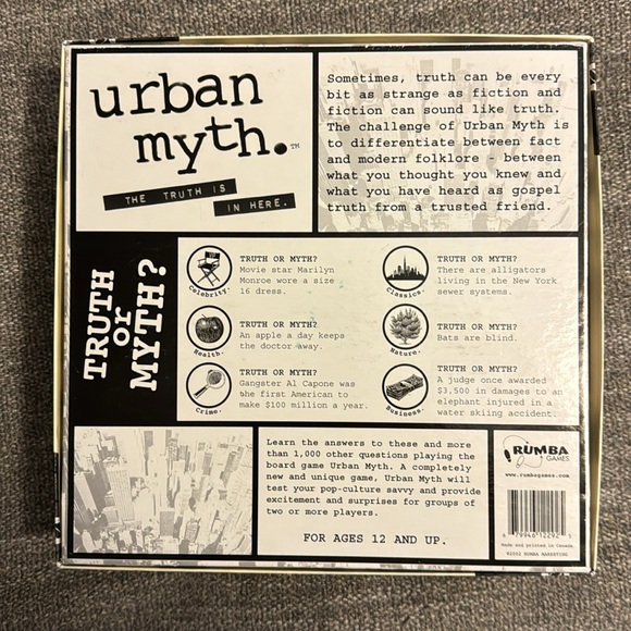 Urban Myth family game - ages 12 and up - Picture 3 of 6